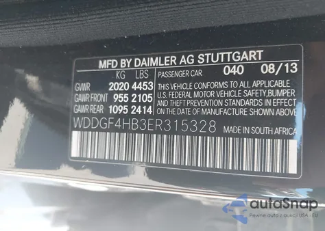 2014 Mercedes-Benz C 250 Sport из США, поврежденный, VIN WDDGF4HB3ER315328